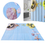 Beach Pattern Shower Curtain Waterproof Polyester Bathroom Curtain with Hooks for Home Bathroom180x200cm