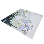 Flower Plants Pattern Shower Curtain Waterproof Polyester Bathroom Curtain with Hooks180x200cm