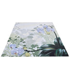 Flower Plants Pattern Shower Curtain Waterproof Polyester Bathroom Curtain with Hooks180x200cm