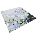 Flower Plants Pattern Shower Curtain Waterproof Polyester Bathroom Curtain with Hooks180x200cm
