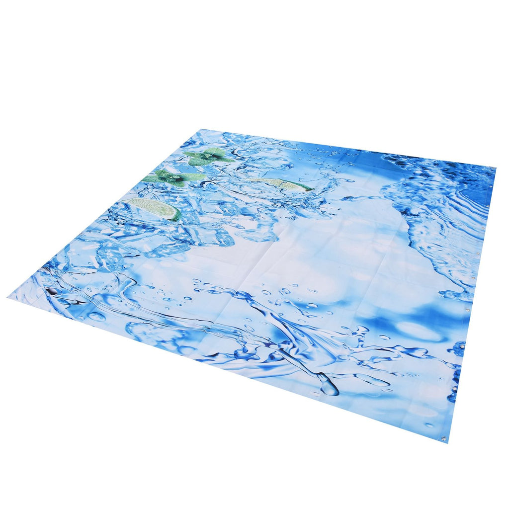 Bathroom Curtain with Hook Waterproof Elastic Hanging Shower Curtain for Home Bathtub150x180cm
