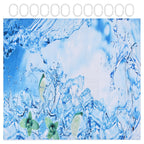 Bathroom Curtain with Hook Waterproof Elastic Hanging Shower Curtain for Home Bathtub150x180cm