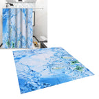 Bathroom Curtain with Hook Waterproof Elastic Hanging Shower Curtain for Home Bathtub150x180cm