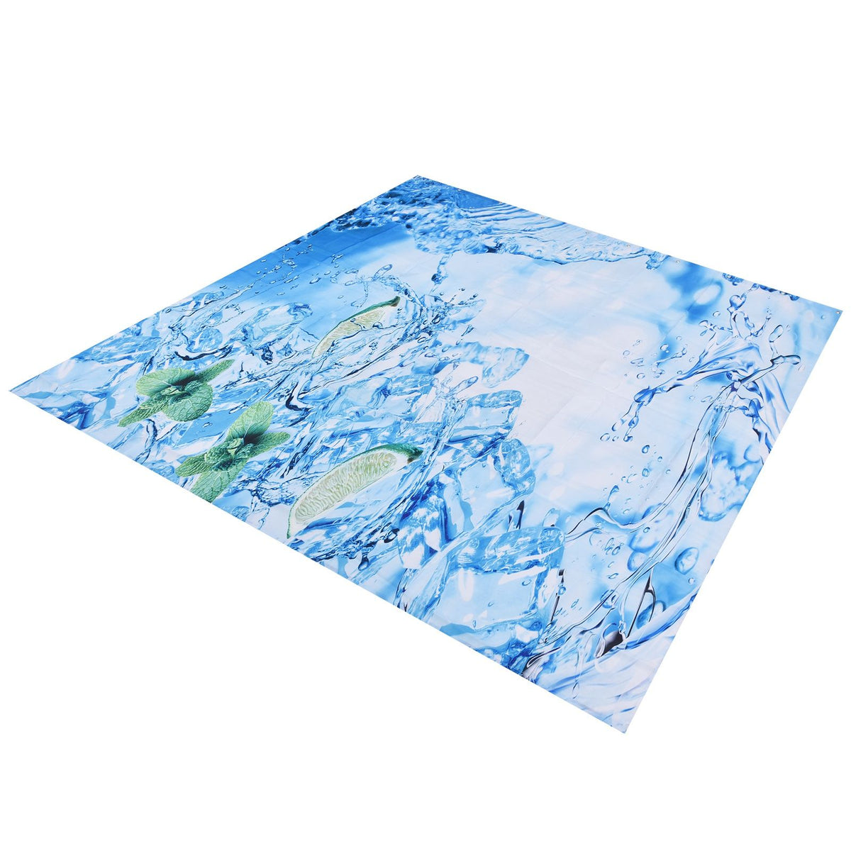 Bathroom Curtain with Hook Waterproof Elastic Hanging Shower Curtain for Home Bathtub180x180cm