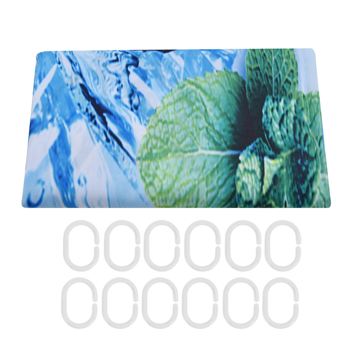 Bathroom Curtain with Hook Waterproof Elastic Hanging Shower Curtain for Home Bathtub180x200cm