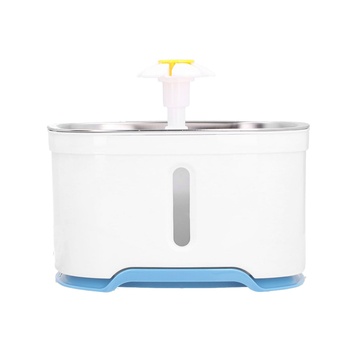2.5L Stainless Steel Pet Water Fountain Silent Running Water Circulation Drinking Fountain with LED Light for Cat Dog