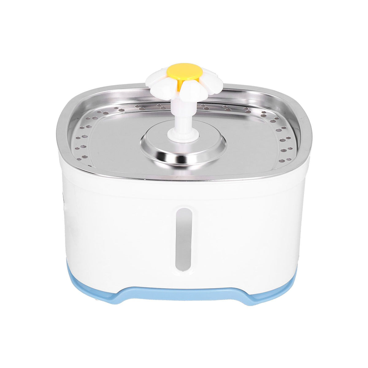 2.5L Stainless Steel Pet Water Fountain Silent Running Water Circulation Drinking Fountain with LED Light for Cat Dog