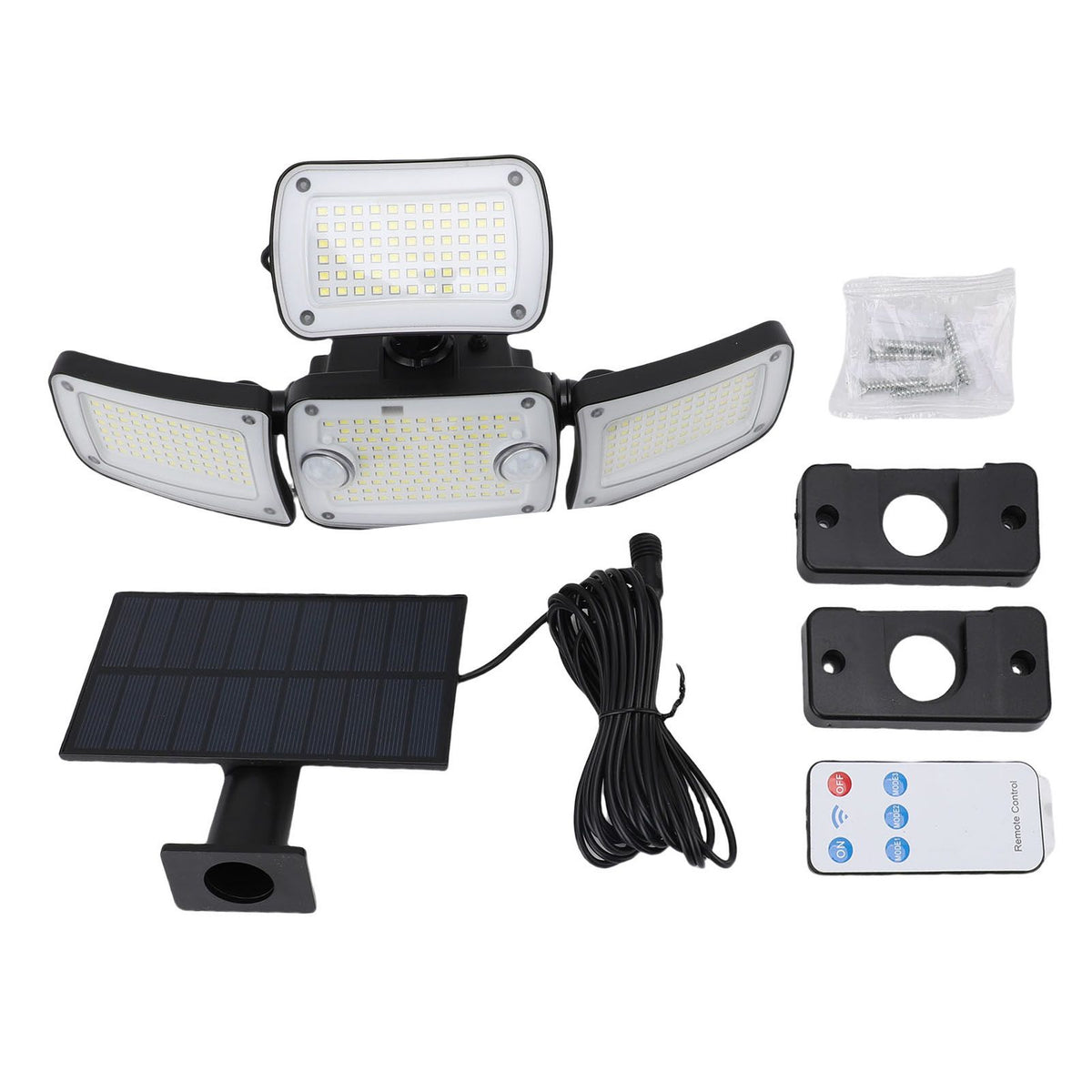 Solar Outdoor Light with Motion Sensor IP65 Water Proof 270° Wide Angle Flood Wall Mount 3 Modes for Backyard Yard