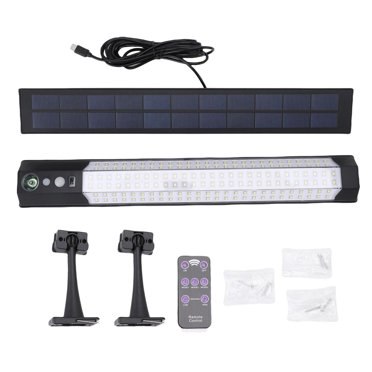 Solar Panel LED Light IP65 Water Proof Remote Control Hanging Lamp for Outdoor Garden Courtyard Landscape Driveway