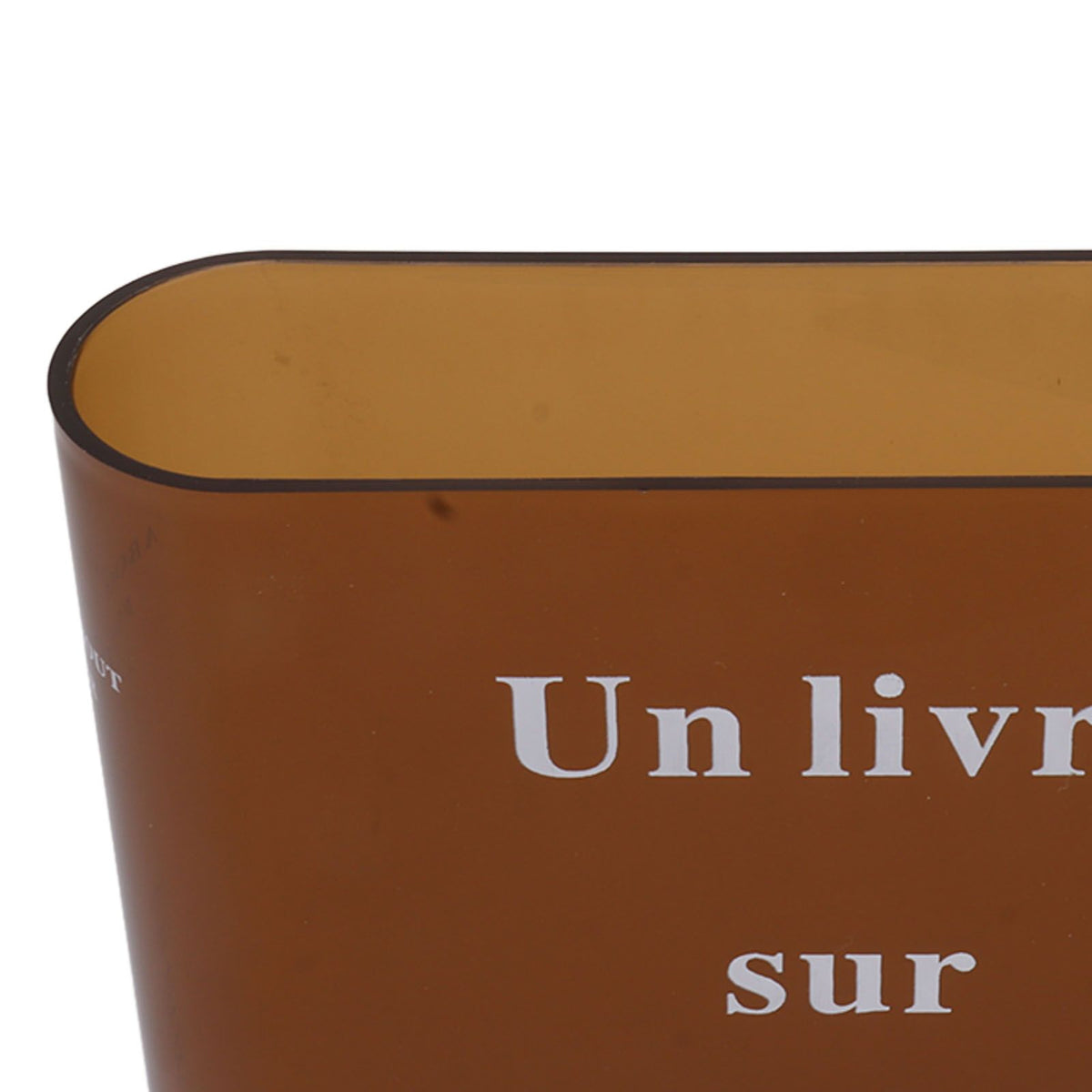 Book Vase for Flowers Acrylic Decorative Transparent Clear Book Shape Flower Vase for Home Living Room Office Brown