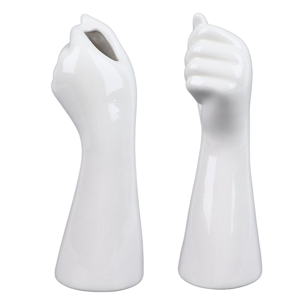 Human Body Ceramic Hand Vase Decorative Crafts Creative Living Room Ornament Vase