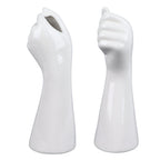 Human Body Ceramic Hand Vase Decorative Crafts Creative Living Room Ornament Vase
