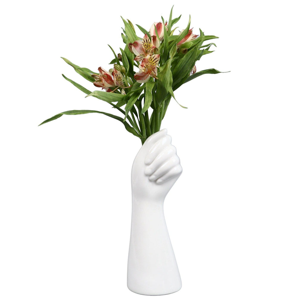 Human Body Ceramic Hand Vase Decorative Crafts Creative Living Room Ornament Vase