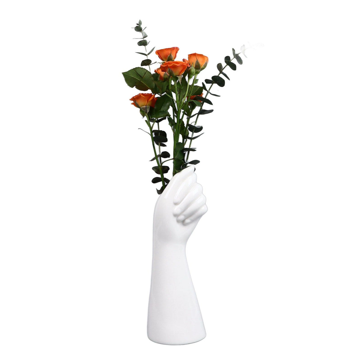 Human Body Ceramic Hand Vase Decorative Crafts Creative Living Room Ornament Vase