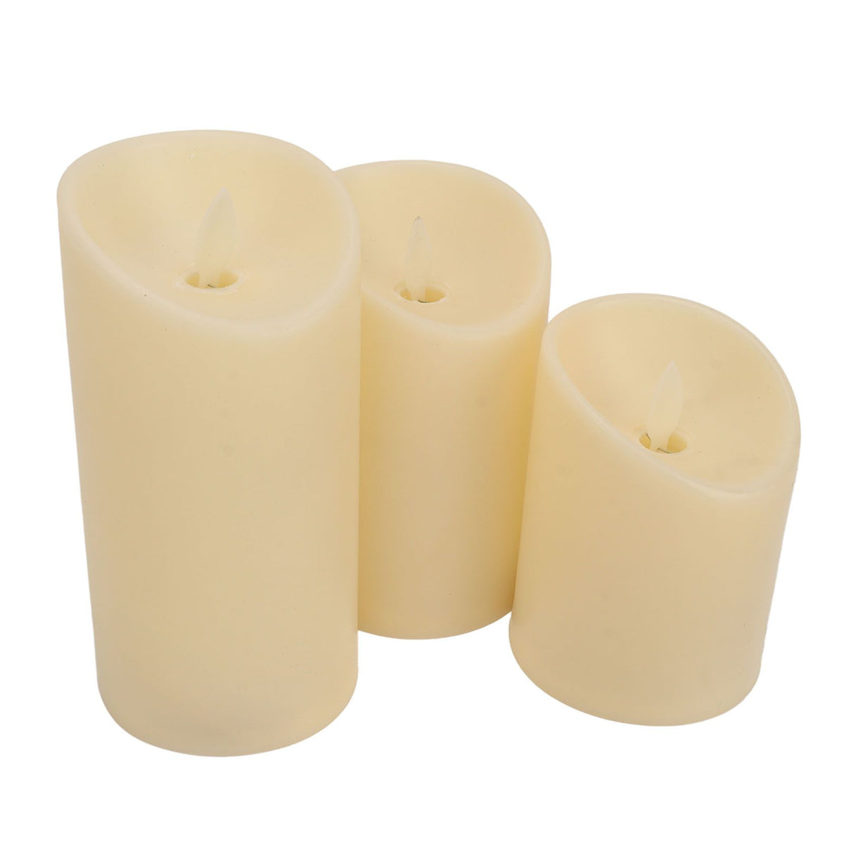 LED Flickering Flameless Candles with Remote Realistic Battery Operated Electronic Flickering LED Pillar Candles for Home Decor 7.5cm