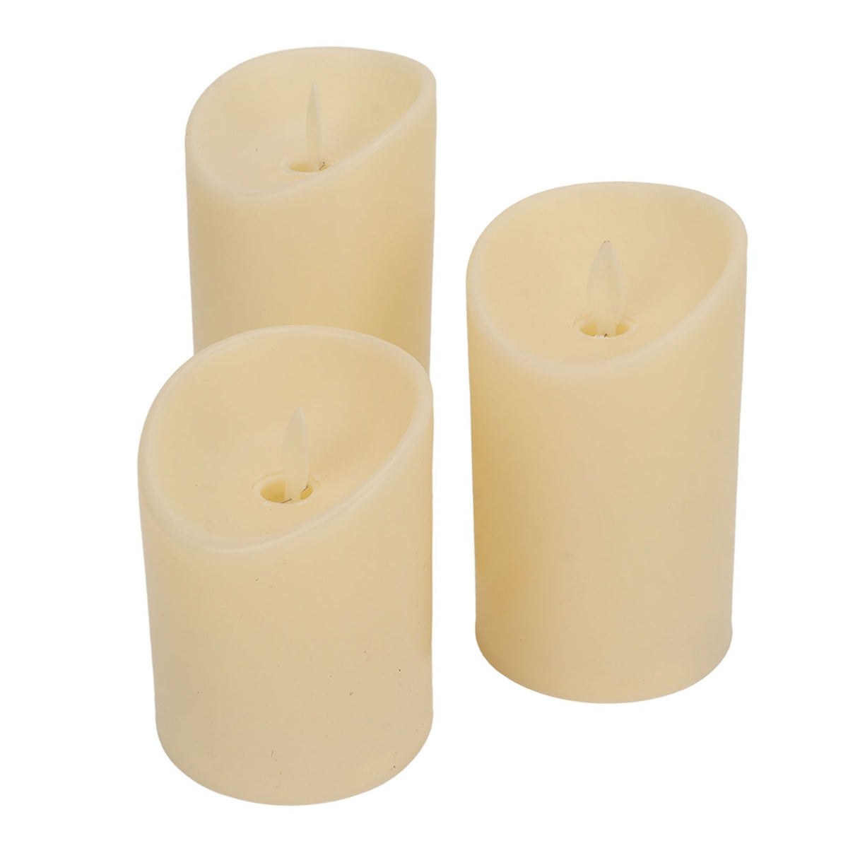 LED Flickering Flameless Candles with Remote Realistic Battery Operated Electronic Flickering LED Pillar Candles for Home Decor 7.5cm