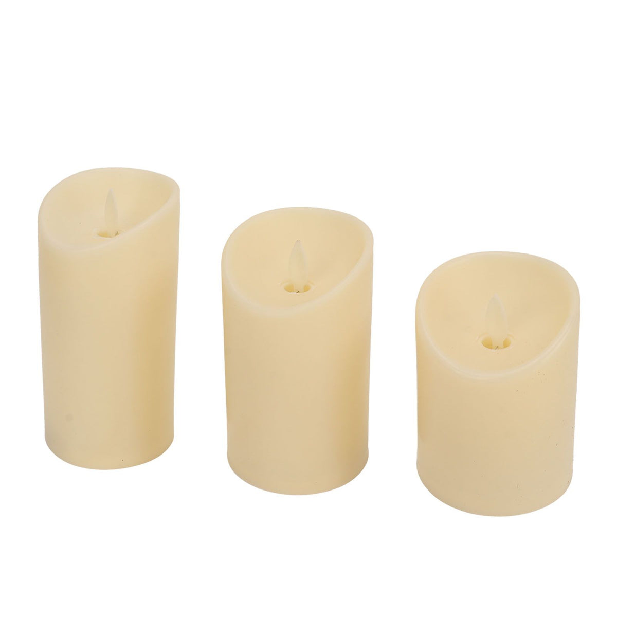 LED Flickering Flameless Candles with Remote Realistic Battery Operated Electronic Flickering LED Pillar Candles for Home Decor 7.5cm