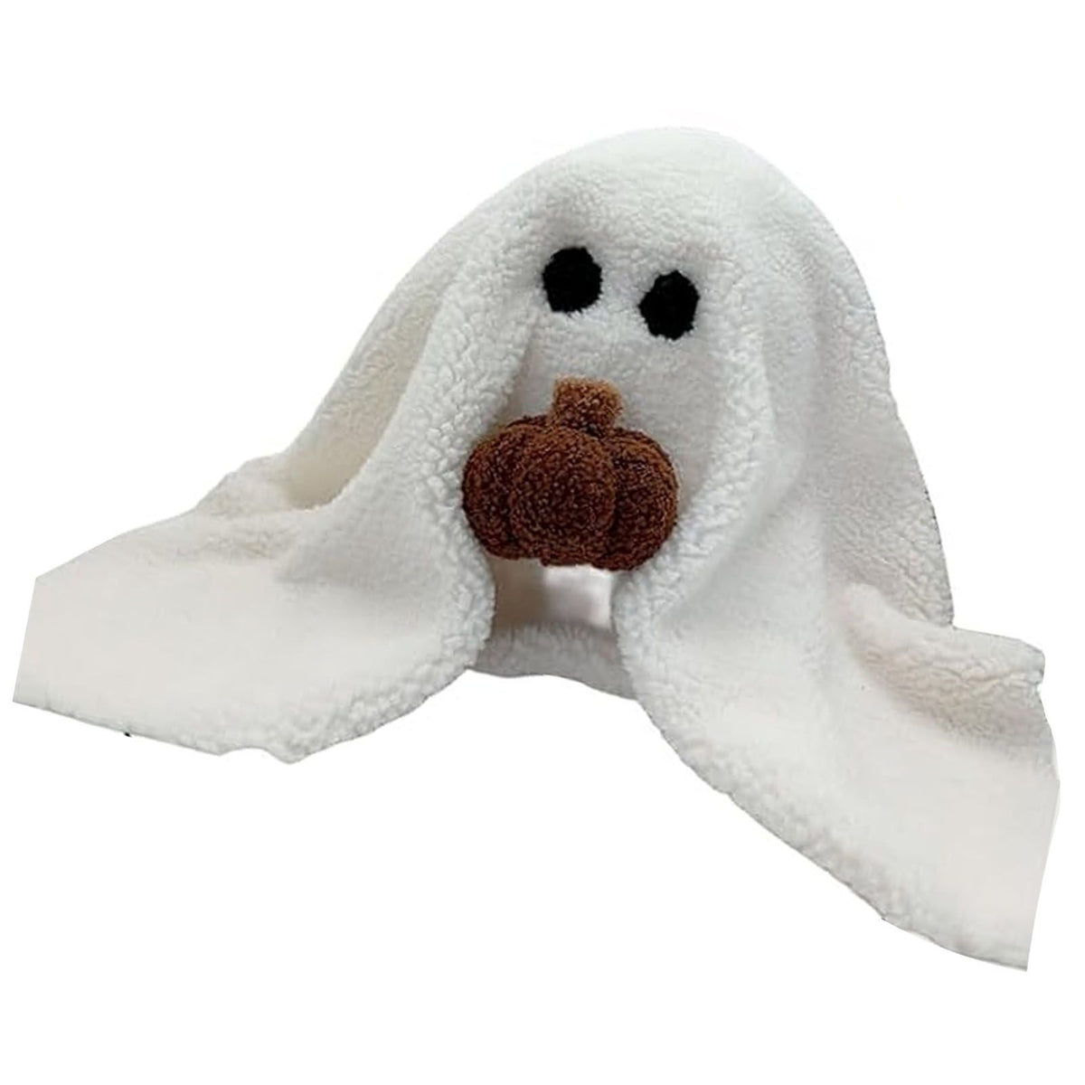 Ghost with Pumpkin Pillow Cute PP Cotton Stuffed Ghost Throw Pillow for Festive Party Haunted House Decor