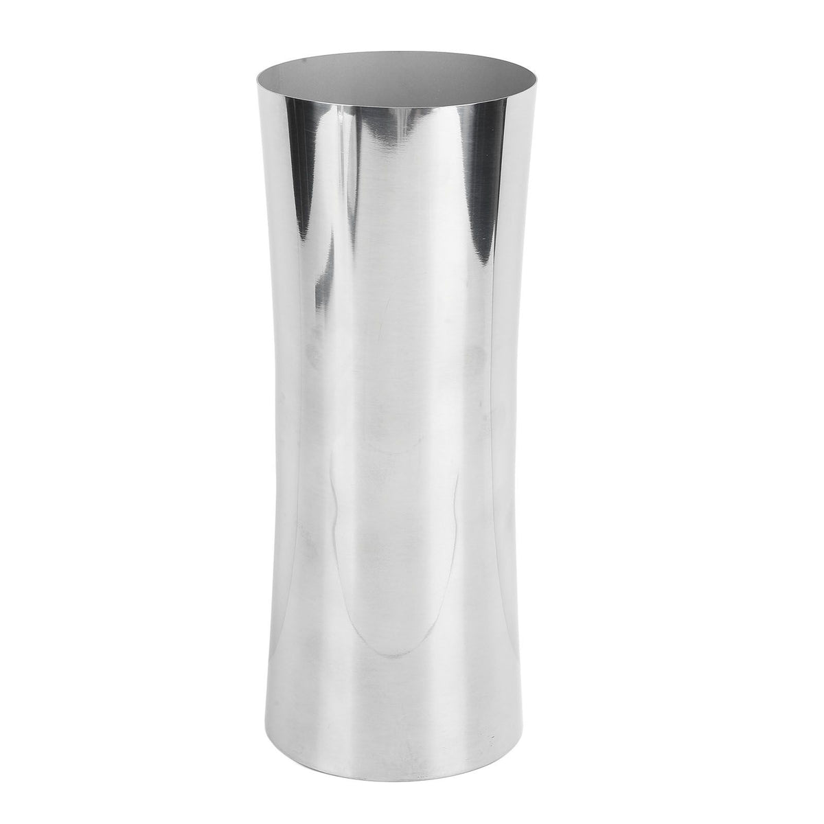 Tall Vase 304 Stainless Steel Silver Color Waist Shaped Flower Arrangement Vase for Office and Wedding