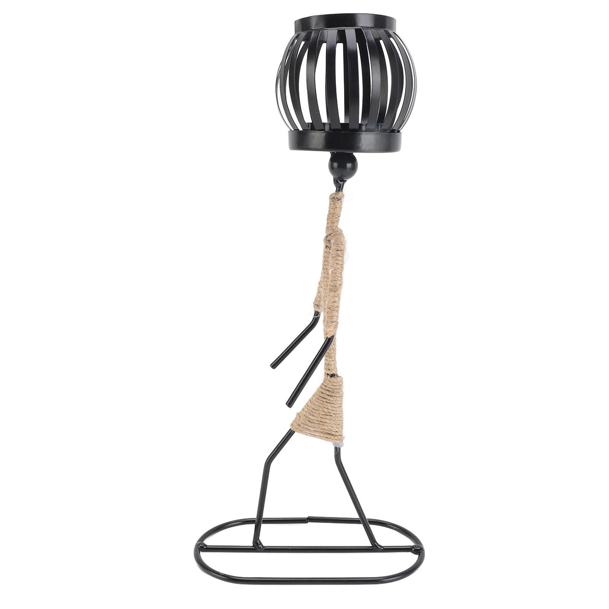 Modern Iron Figure Candlestick Holder Metal Rustic Candle Stand Art Ornament Living Room Table Decoration 7150V-08 Girls Overhead Lantern B