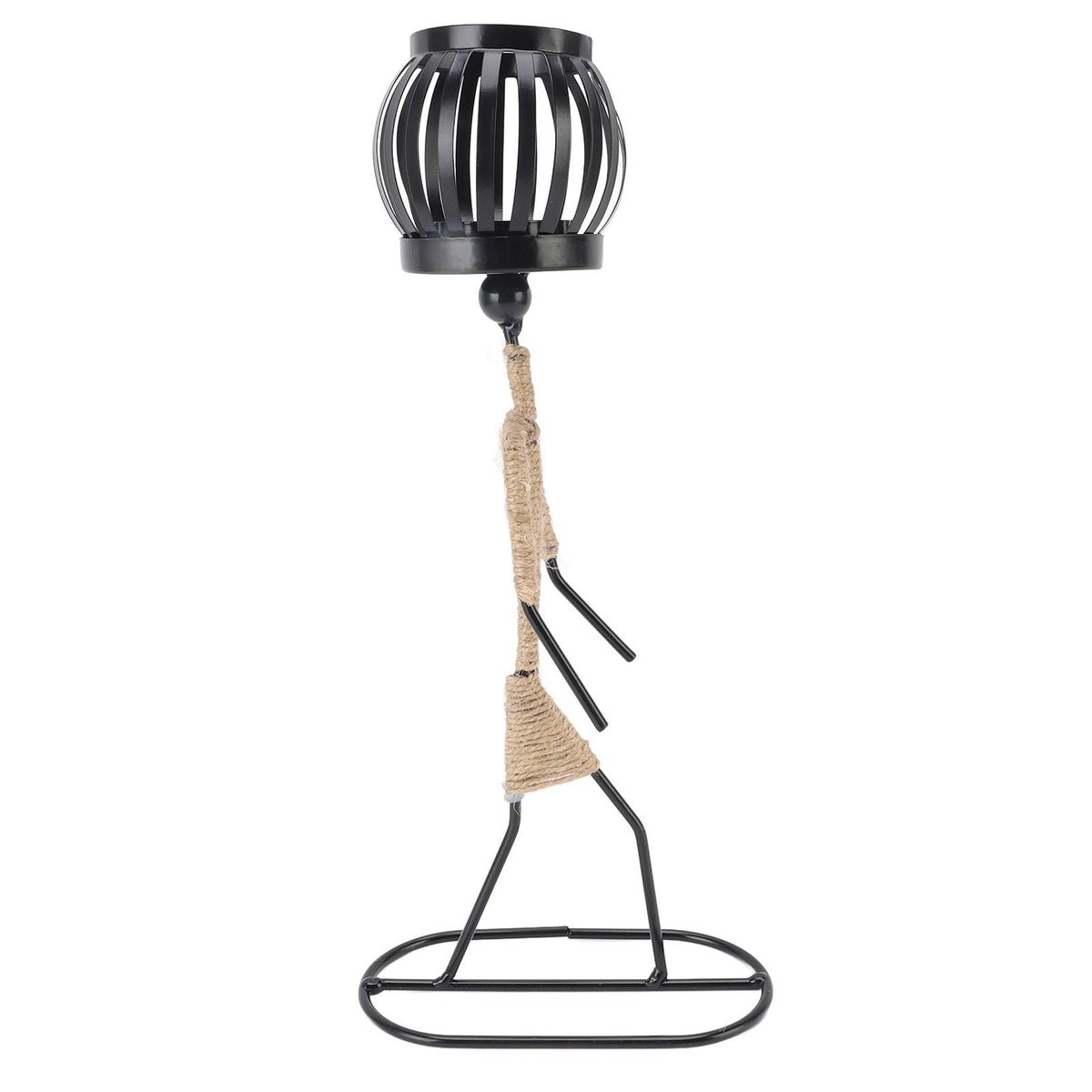 Modern Iron Figure Candlestick Holder Metal Rustic Candle Stand Art Ornament Living Room Table Decoration 7150V-08 Girls Overhead Lantern B