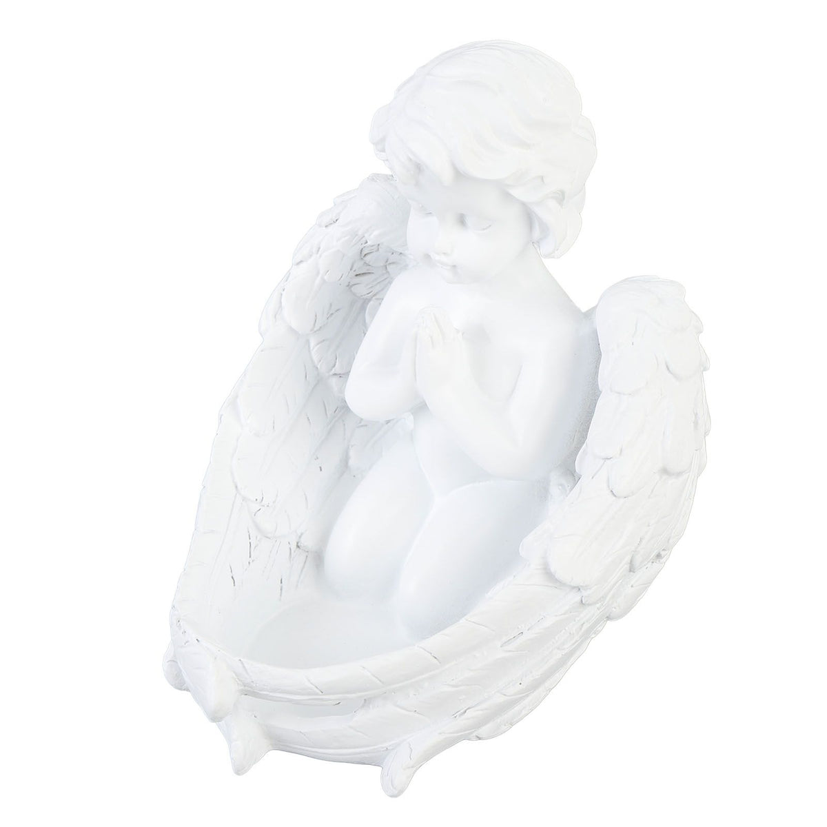 Candle Holder Ornament Cute Vintage Praying Figurine Desktop Statue for Living Room Entrance Decoration