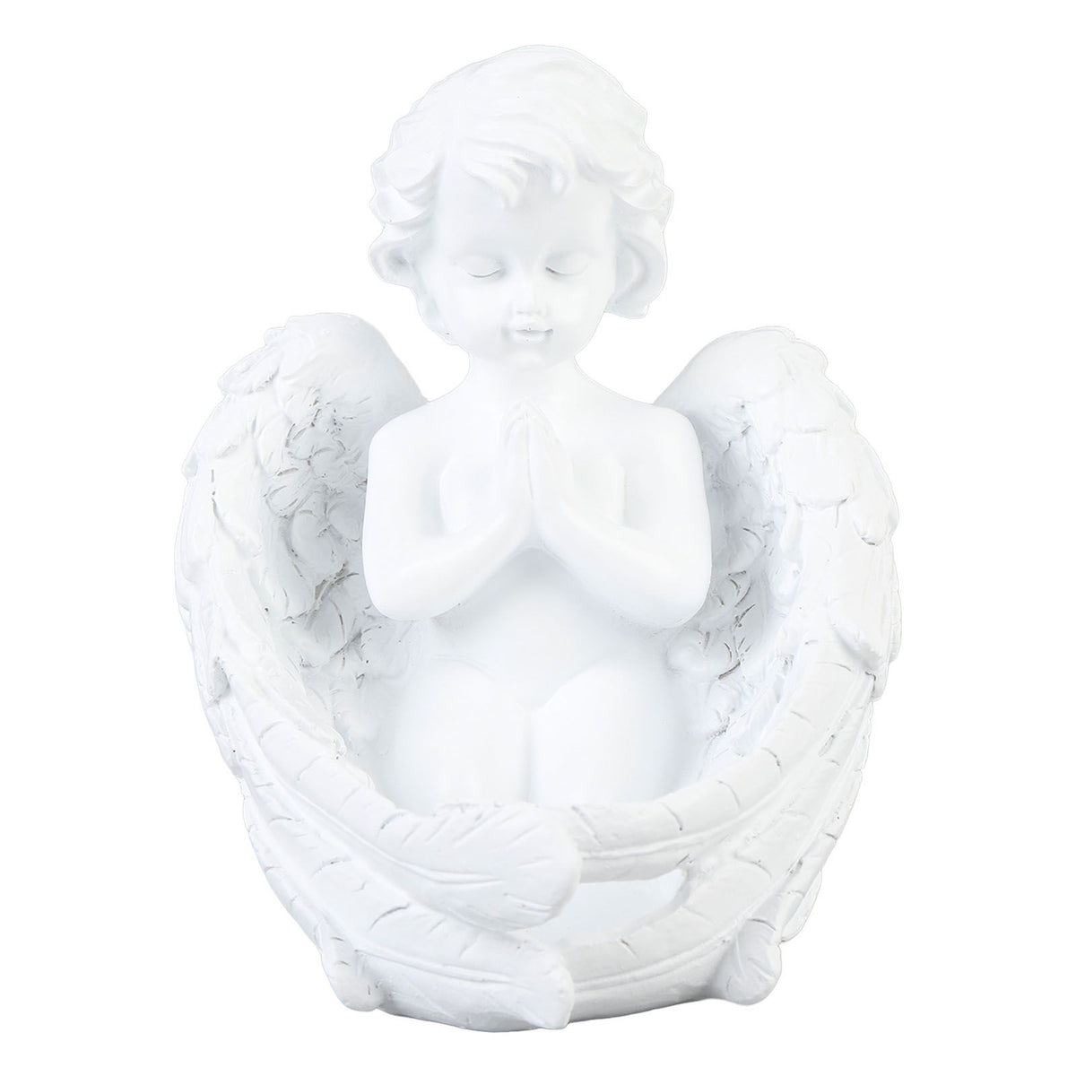 Candle Holder Ornament Cute Vintage Praying Figurine Desktop Statue for Living Room Entrance Decoration