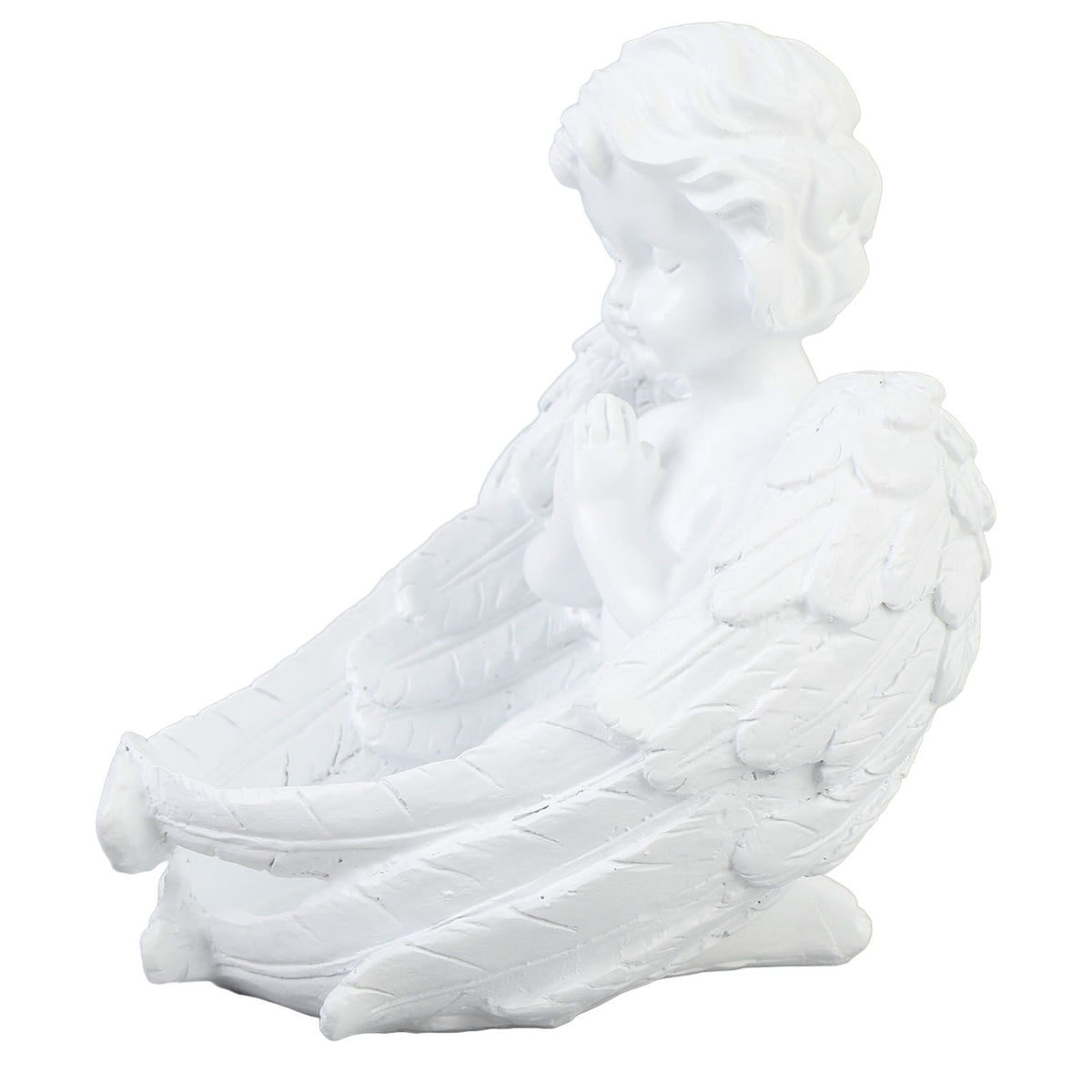 Candle Holder Ornament Cute Vintage Praying Figurine Desktop Statue for Living Room Entrance Decoration