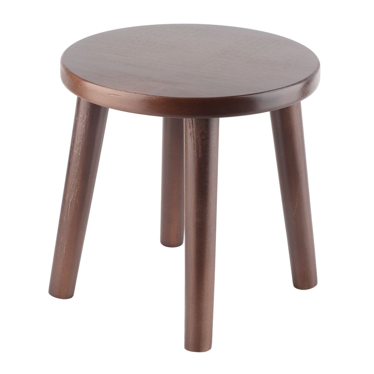 Multi Purpose Household Wood Stools Cute Small Bench Child Seat DIY Furniture Stool(Round NutBrown )