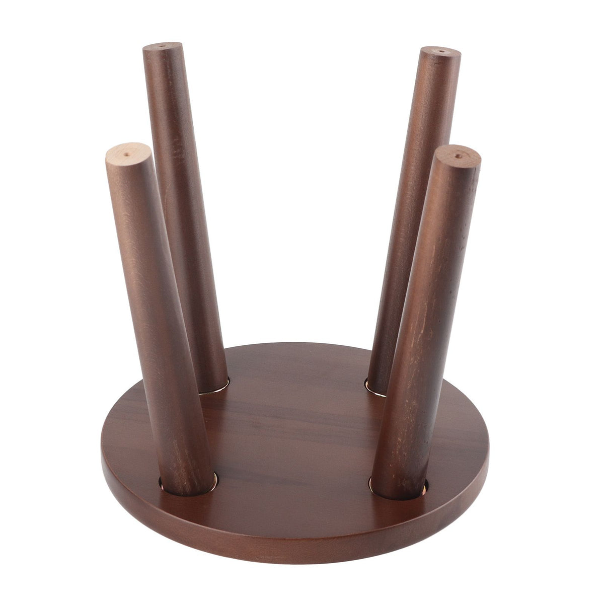 Multi Purpose Household Wood Stools Cute Small Bench Child Seat DIY Furniture Stool(Round NutBrown )
