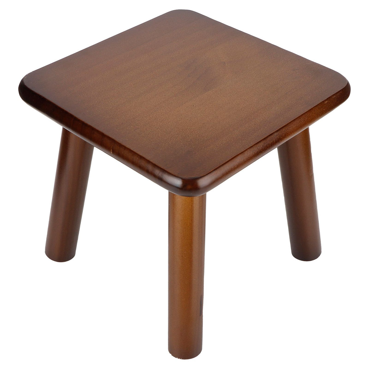 Multi Purpose Household Wood Stools Cute Small Bench Child Seat DIY Furniture Stool(Square NutBrown )