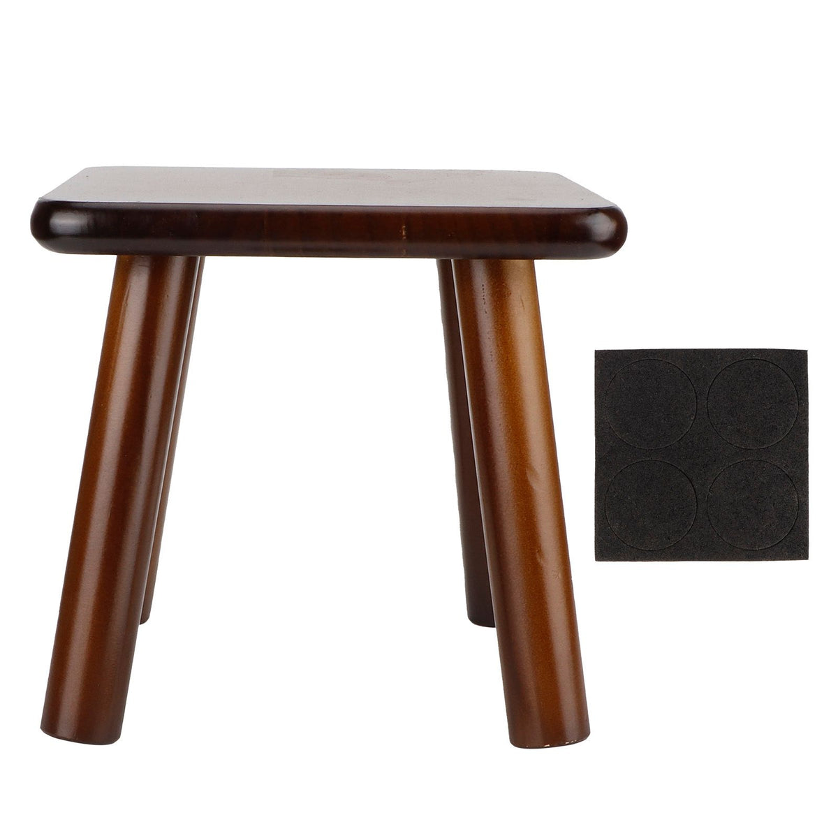 Multi Purpose Household Wood Stools Cute Small Bench Child Seat DIY Furniture Stool(Square NutBrown )