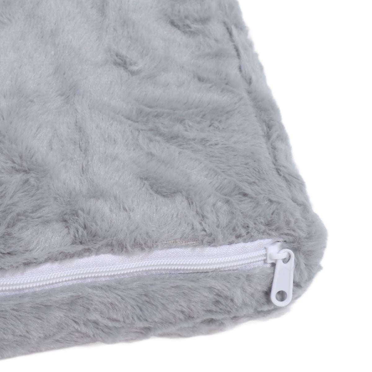 Folding Crown Seat Cushion Chair Cushion Girl Princess Baby Children Small Sofa with Backrest Rabbit Hair Gray 2 Layers