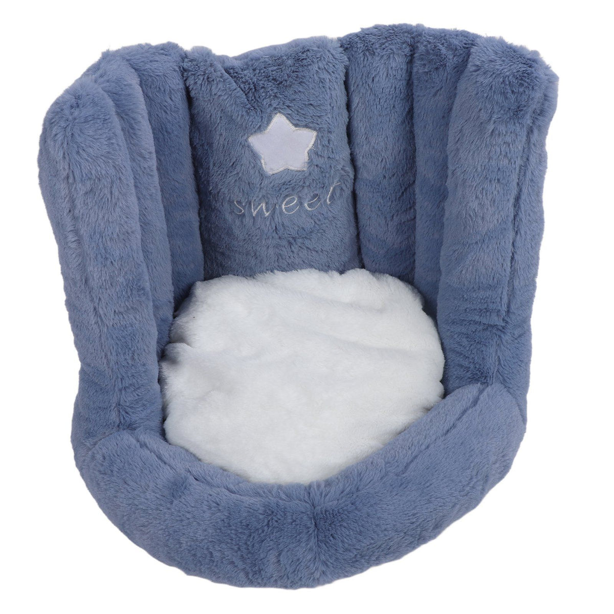 Floor Chair with Back Support Chair Cushion Anti Slip Cute Soft Comfort Velvet Floor Pillow Seating for Office Kids Blue