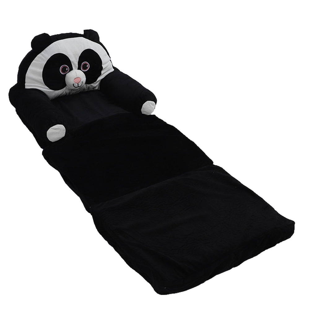 Foldable Kids Sofa Cute Cartoon Design Short Plush Soft Comfortable Portable Children Couch for Home Panda