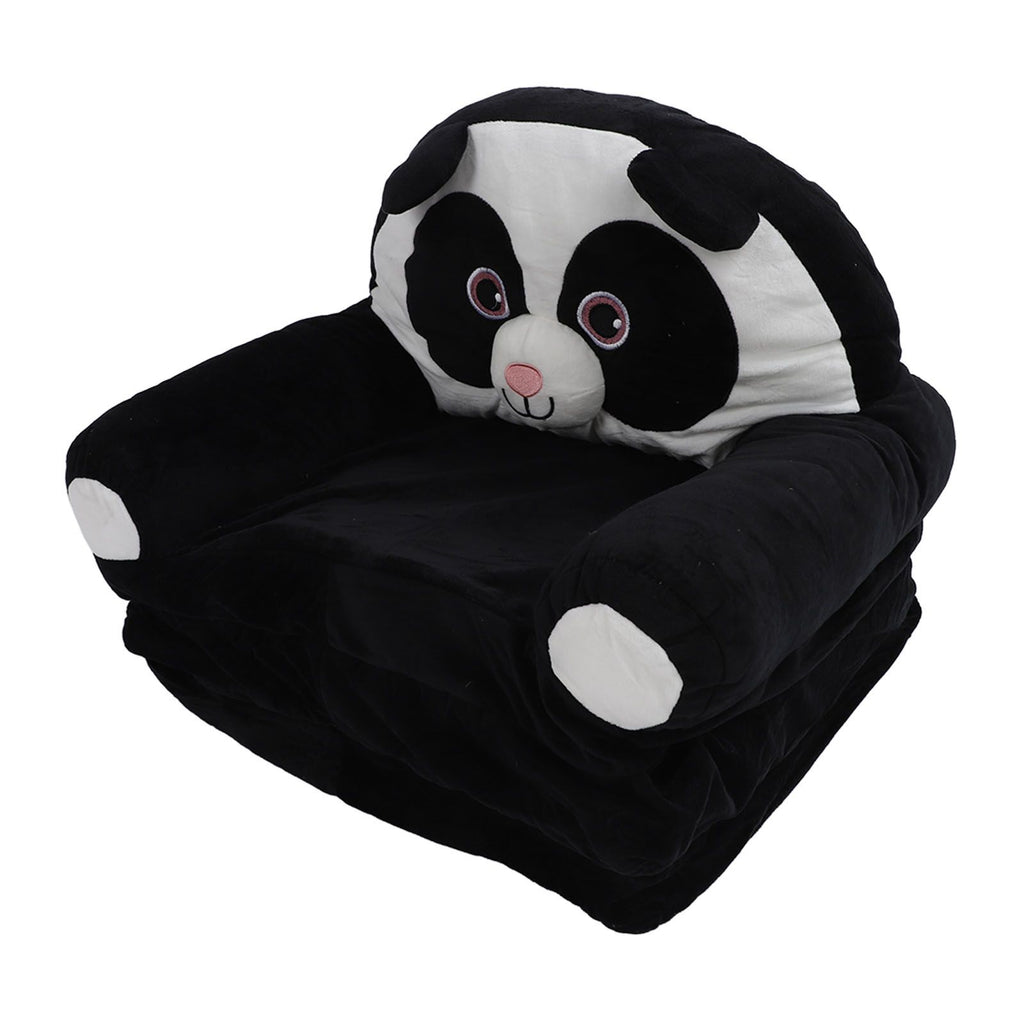 Foldable Kids Sofa Cute Cartoon Design Short Plush Soft Comfortable Portable Children Couch for Home Panda