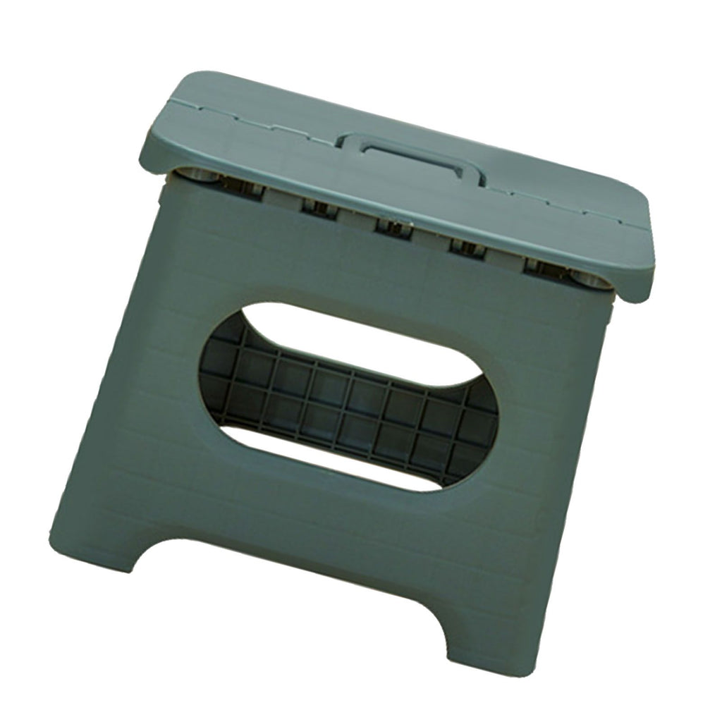 Kids Stool Plastic Portable Folding 100kg Load Bearing Lightweight Step Stool for Camping Picnic Green L Size
