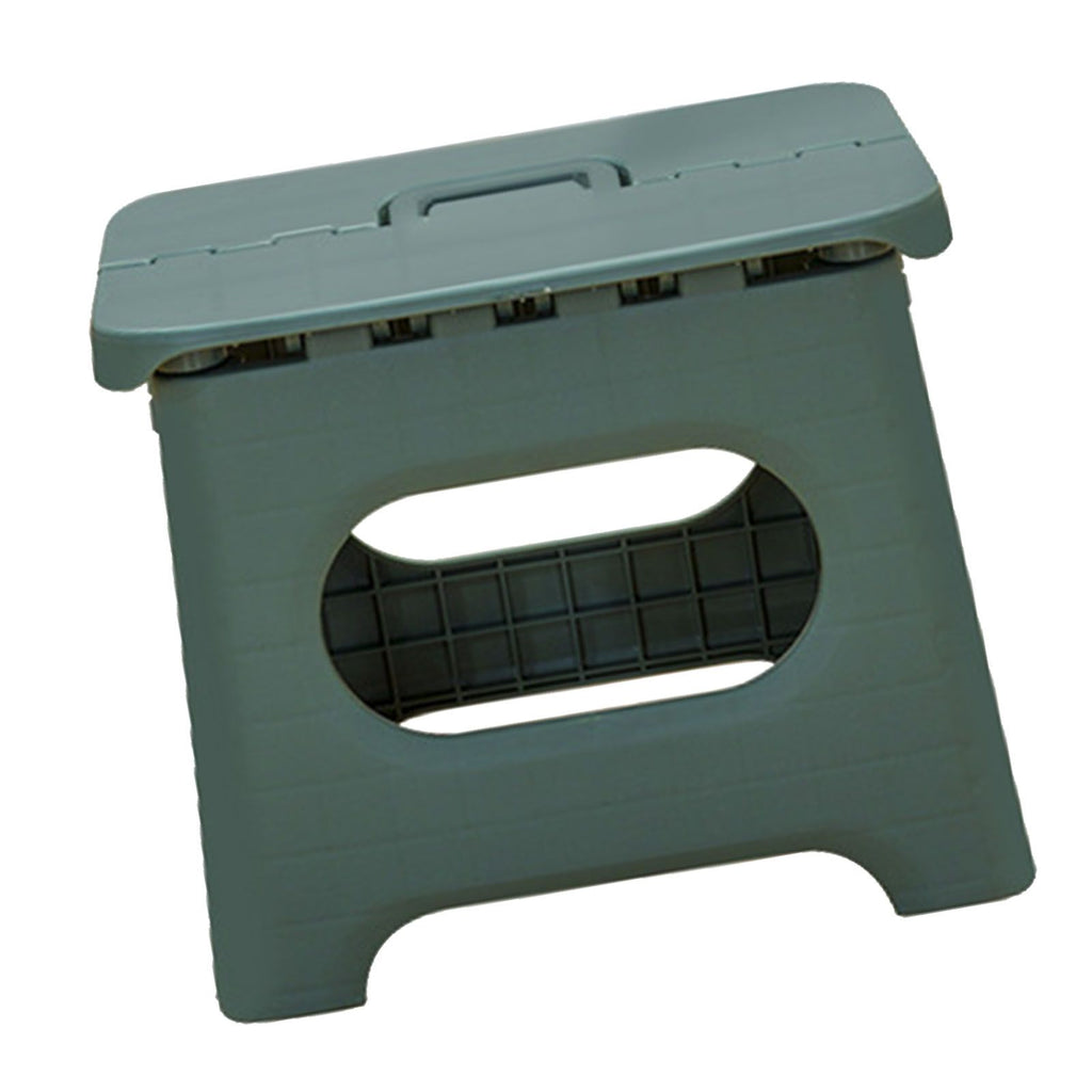 Kids Stool Plastic Portable Folding 100kg Load Bearing Lightweight Step Stool for Camping Picnic Green L Size