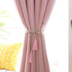 Hollow Out Star Style Window Voile Tulle Curtain Sheer Panels Bedroom Living Room DecorPink