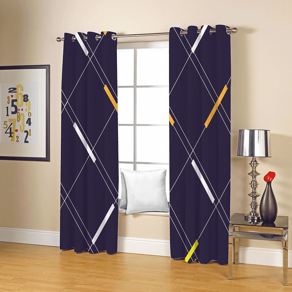 Modern Digital Printing Blackout Curtains Shade Window Drapes for Bedroom Living Room213x183cm