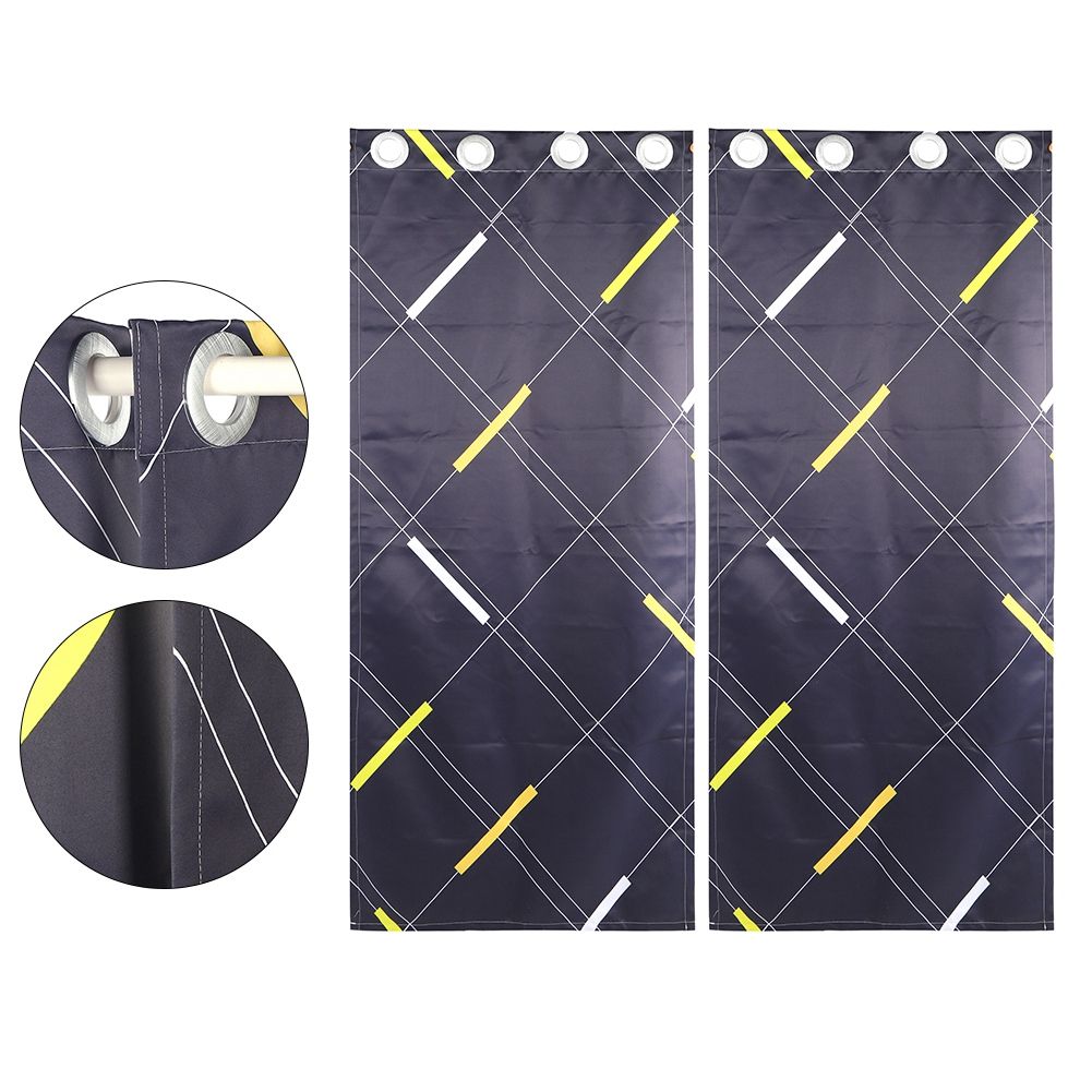 Modern Digital Printing Blackout Curtains Shade Window Drapes for Bedroom Living Room213x183cm