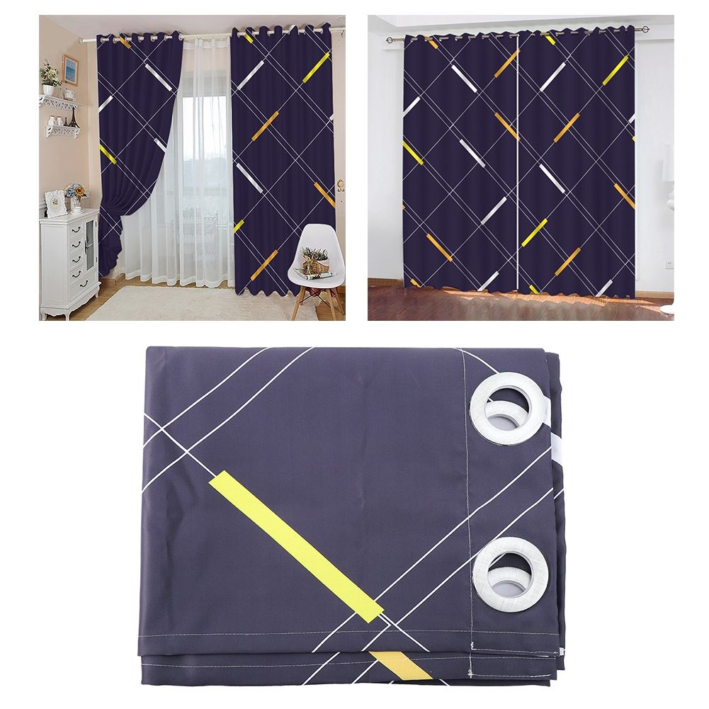Modern Digital Printing Blackout Curtains Shade Window Drapes for Bedroom Living Room213x183cm