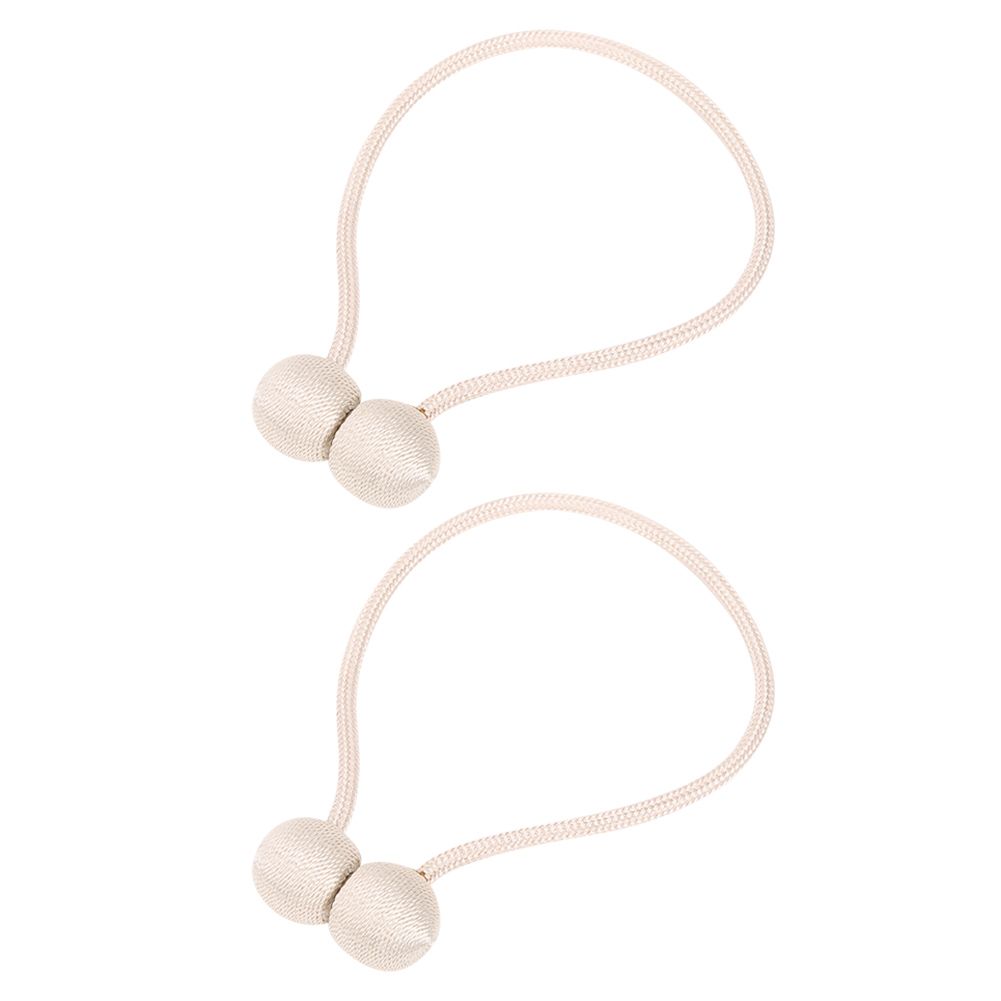 2Pcs Strong Magnetic Curtain Tiebacks Tie Backs Buckle Holder Holdbacks Window Decorative AccessoriesBeige
