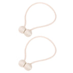 2Pcs Strong Magnetic Curtain Tiebacks Tie Backs Buckle Holder Holdbacks Window Decorative AccessoriesBeige