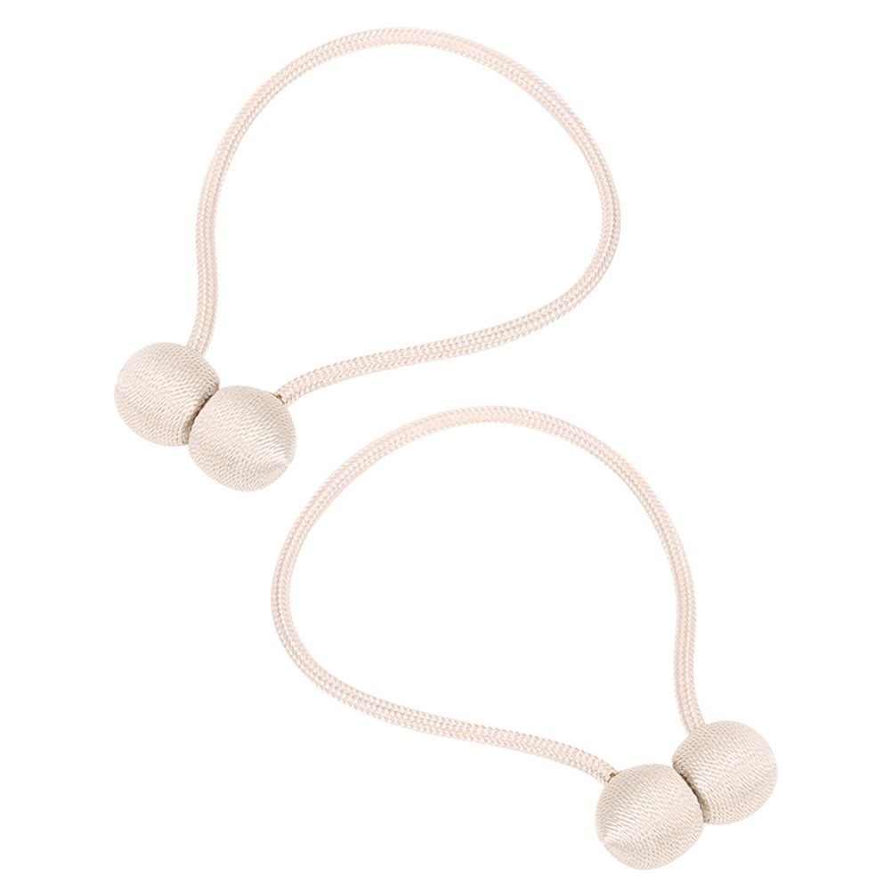 2Pcs Strong Magnetic Curtain Tiebacks Tie Backs Buckle Holder Holdbacks Window Decorative AccessoriesBeige