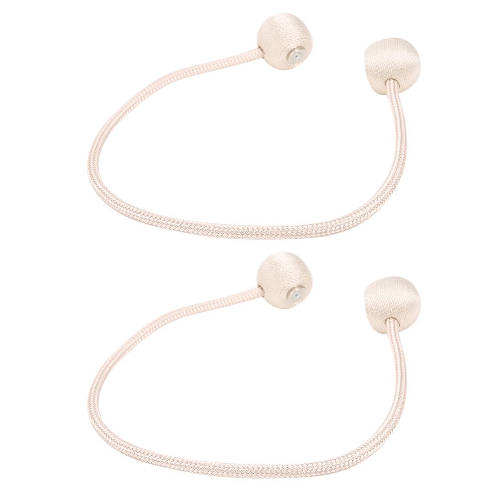 2Pcs Strong Magnetic Curtain Tiebacks Tie Backs Buckle Holder Holdbacks Window Decorative AccessoriesBeige