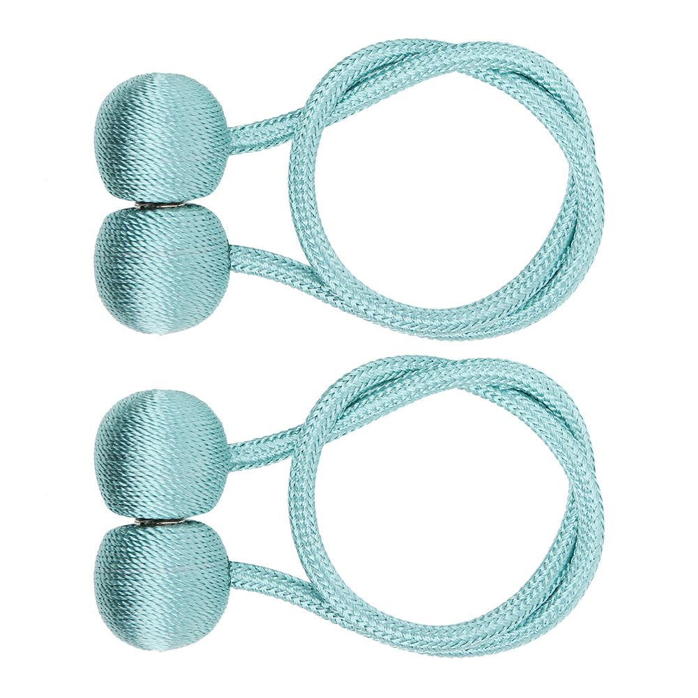 2Pcs Strong Magnetic Curtain Tiebacks Tie Backs Buckle Holder Holdbacks Window Decorative Accessories(BlueGreen )