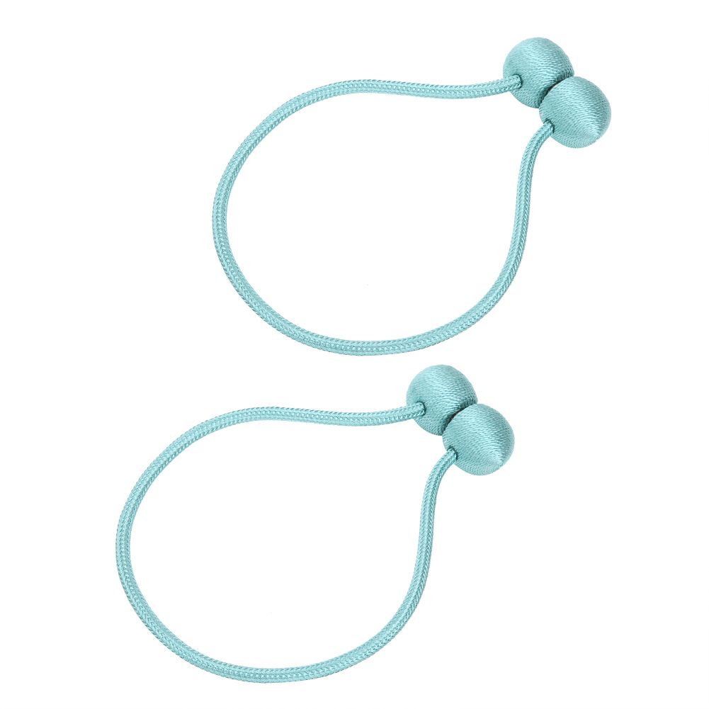 2Pcs Strong Magnetic Curtain Tiebacks Tie Backs Buckle Holder Holdbacks Window Decorative Accessories(BlueGreen )