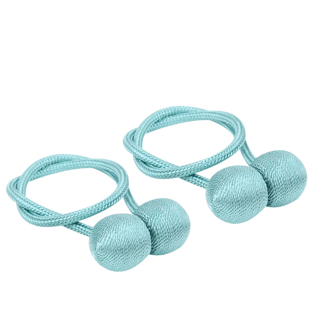 2Pcs Strong Magnetic Curtain Tiebacks Tie Backs Buckle Holder Holdbacks Window Decorative Accessories(BlueGreen )