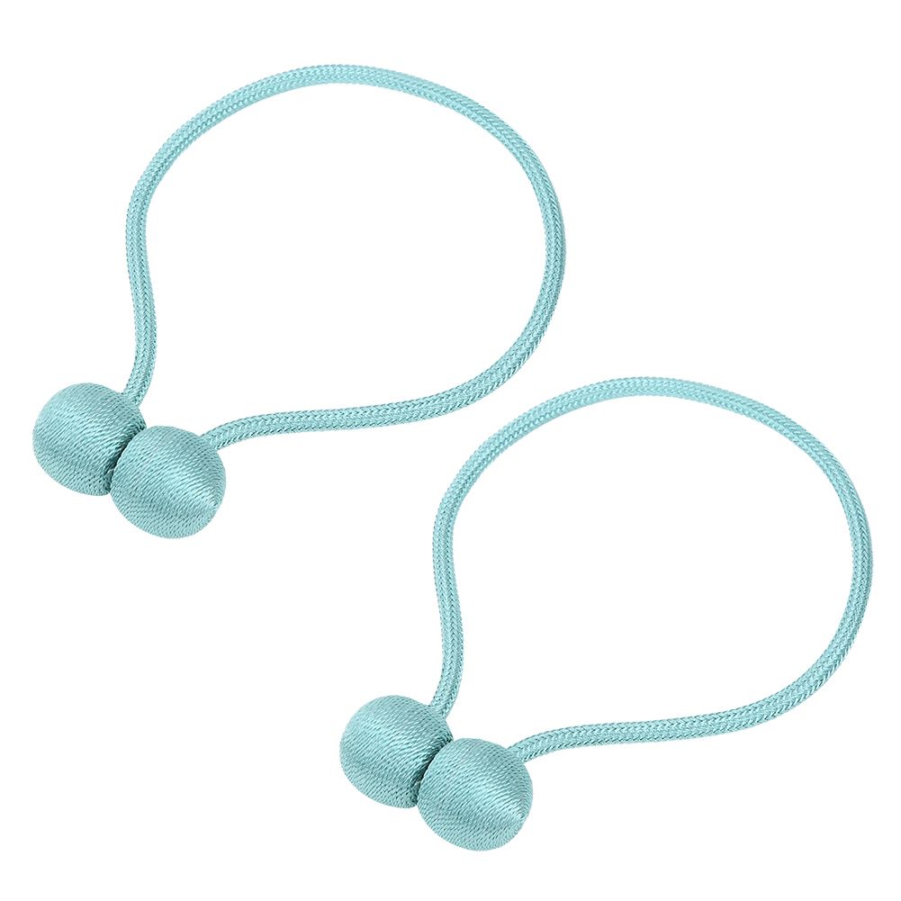 2Pcs Strong Magnetic Curtain Tiebacks Tie Backs Buckle Holder Holdbacks Window Decorative Accessories(BlueGreen )